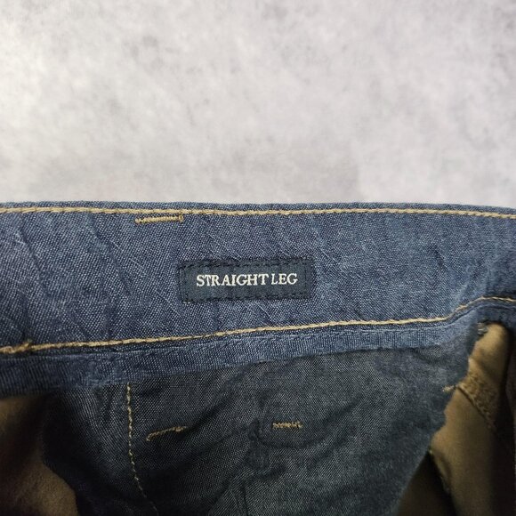 Flag & Anthem Pants Mens 31x30 Brown Khaki Straight Leg Stretch Casual Chino - Picture 6 of 10